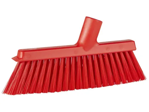 Vikan 31034 stofferbezem met haakse schroefdraad 250mm Rood