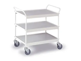 Tafelwagen Draagverm. 150kg Laadvl. Lxb 785x500mm 3 Etages Puurwit - 1