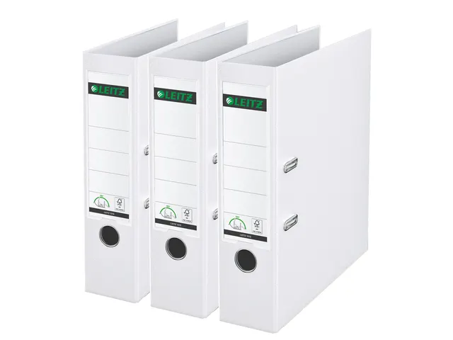 Leitz 180° Ordner 1010 80mm A4 PP Wit 3 stuks