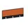 baliepaneel,v. bureau,aanbouw achter,B 1200mm,CC-zwart,BN3012-oranje