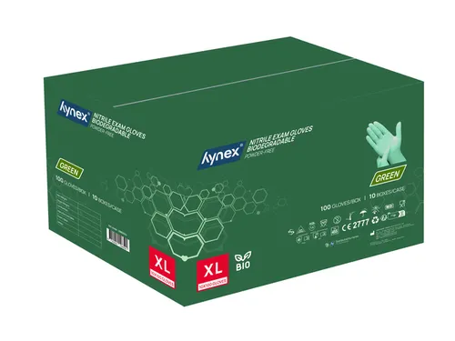 Handschoen Hynex nitril XL groen 3.5gr 100 stuks