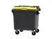Container 1100 liter split deksel Grijs Geel