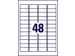 Inventaris Etiket Avery L6009-20 45.7x21.2mm Zilver 960 stuks