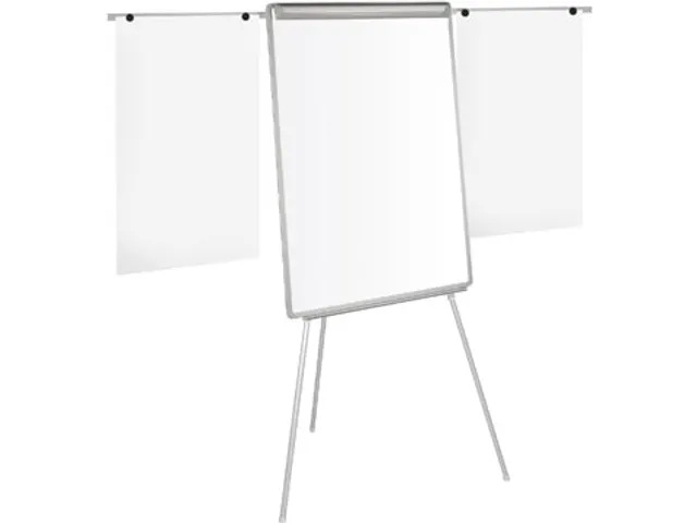 Flipchart Magnetisch Met Zijarmen Uitschuifbaar 100x70cm Lichtgrijs
