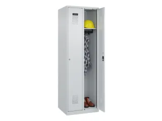 locker,HxBxD 1850x600x500mm,2vak,vak B 300mm,cil.-slot,staand op vloer - 1