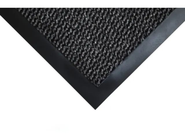 schoonloopmat,HxLxB 7x900x600mm,zwart/staal