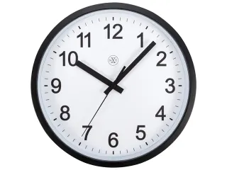 Wandklok nXt Robust dia 25,5cm zwart/wit kunststof - 2