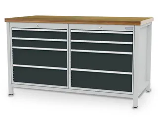 werkbank met opbergruimte,HxBxD 859x1500x750mm,multiplexblad - 1