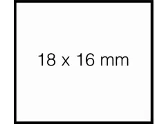 Prijsetiket 18x16mm Sato Duo 16 permanent wit 1500 stuks