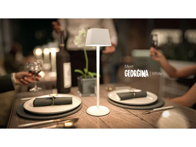 Securit Tafellamp Georgina LED Wit oplaadbaar USB dimbaar