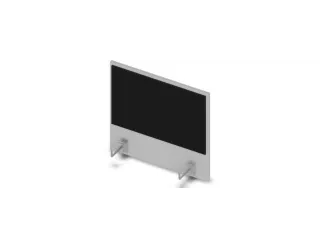 opzetpaneel bureau aanbouw zijkant MP-lichtgrijs BN8033-zwart 600mm - 1