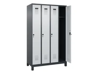 locker,HxBxD 1950x1200x500mm,4vak,vak B 300mm,draaigrendel,voeten - 2
