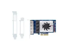 QNAP QXG-5G4T-111C, Intern, Bedraad, PCIe, Ethernet, 5000 Mbit/s, Blau
