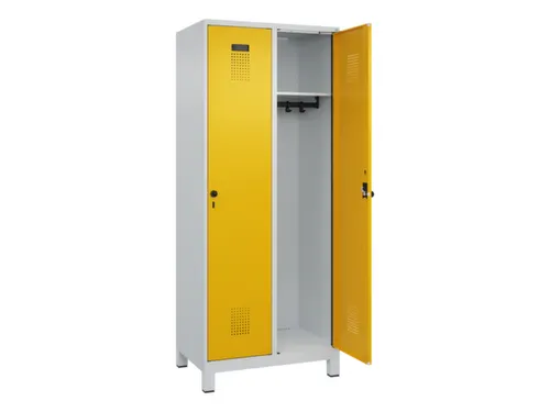 locker,HxBxD 1950x800x500mm,2vak,vak B 400mm,draaigrendel,voeten