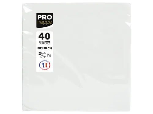 Servet Pronappe 1/4 vouw 2-laags 380x380mm 40 vel wit