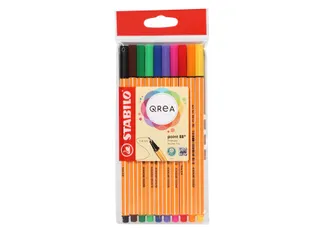Fineliner STABILO point 88/10 Qrea Fijn 10 stuks assorti - 1