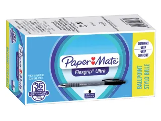 Balpen Paper Mate Flexgrip Ultra medium zwart valuepack 30+6 gratis - 4
