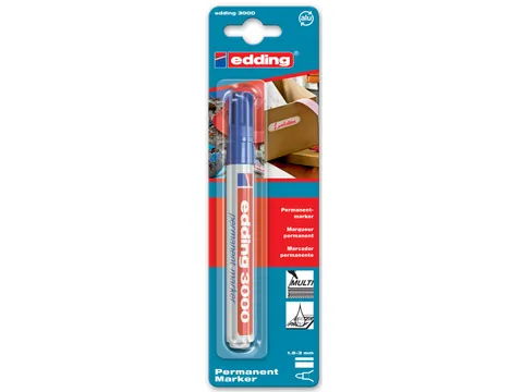 Permanent Marker 3000 Blauw, Op Blister