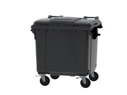 Container 1100 Liter Vlak Deksel Grijs