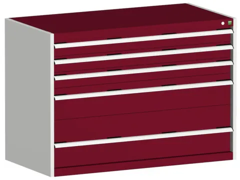 ladekast HxBxD 900x1300x650mm 5laden romp RAL7035 front RAL3004
