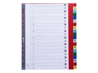 Bedrukte tabbladen alfabetisch PP 12/100ste 20-delig A4 Maxi Assorti - 3