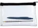Trousse Kangaro transparent 125x200mm, fermeture éclair noir
