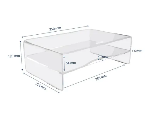 Acryl Monitorverhoger Met Brievenbak 120mm
