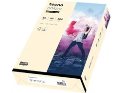 Inapa Tecno colors Gekleurd papier A4 Licht chamois 80 gram 500vel