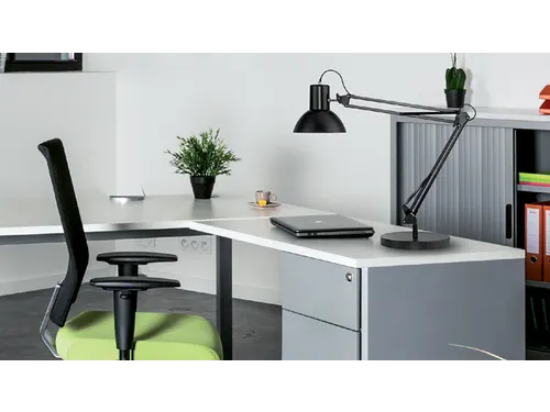 Bureaulamp Unilux Success 80 LED met klem en voet Zwart
