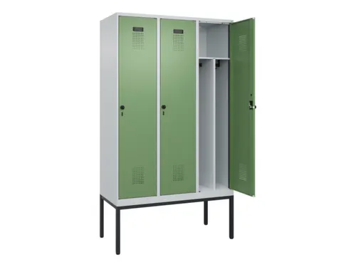 locker voor scheiding van kleding,HxBxD 2120x1200x500mm,3vak