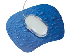 Muismat Ultra Dun Antislip Regendruppels Blauw