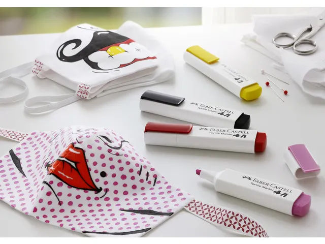 Textielmarkers Faber-Castell 5 stuks