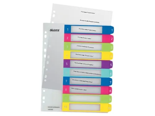 WOW printbare index, 10 tabs
