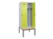 locker met bank,voor scheiding van kleding,HxBxD 2120x800x815mm,2vak