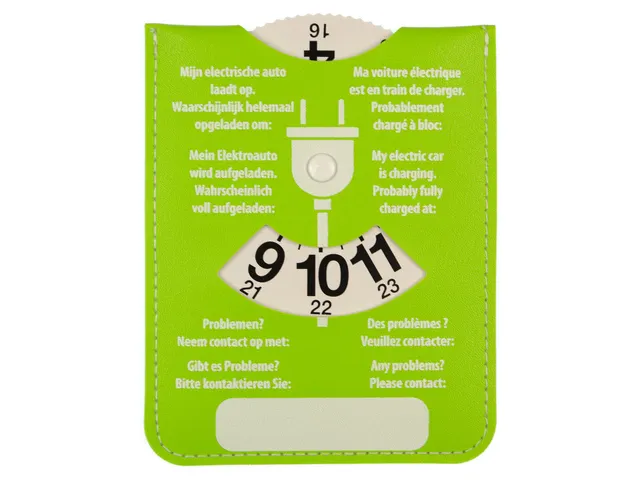 Disque de stationnement Kangaro E-car avec côté bleu et vert