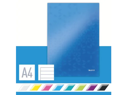 Notitieboek Leitz WOW A4 lijn blauw