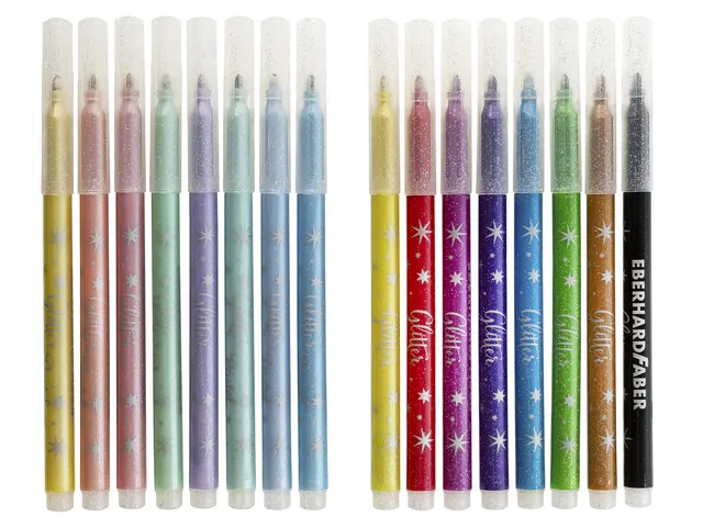 Feutres Eberhard Faber glitter assorti boîte à 16 couleurs