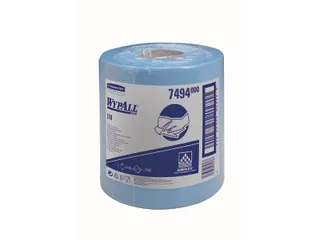 Wypall L10 poetsdoek 7494 rol 1-laags blauw 630 doeken 239m 38x18,5 cm - 1