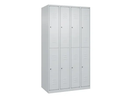 dubbeldekse locker,HxBxD 1850x1000x500mm,4x2vak.,vak B 250mm,cil.-slot