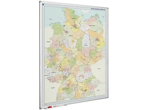 Landkaart Bord 120x90 Softline Profiel 8mm Duitsland Postcode