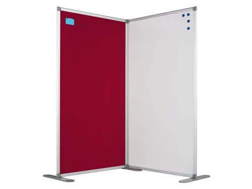 Smit Visual scheidingswand 180x80cm Whiteboard dubbelzijdig wit