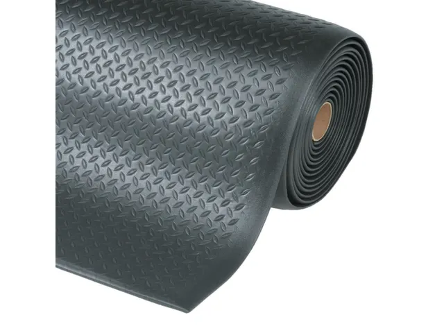 antivermoeidheidsmat,metergoed,HxB 12,7x1220mm,vinyl,geribd,zwart