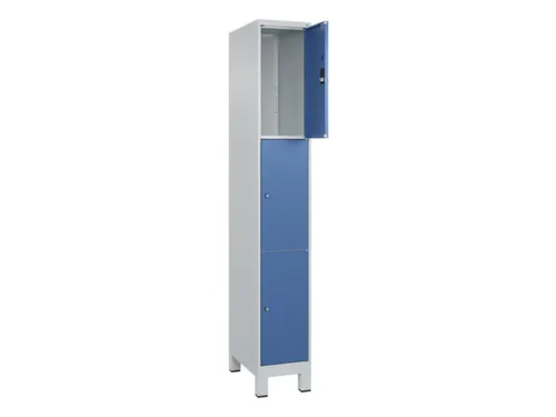 lockerkast,HxBxD 1950x300x500mm,1x3vakken,vak B 300mm,cil.-slot,voeten