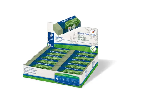 Gum Staedtler Eco 52680 65x23x10mm olijfgroen 20 stuks