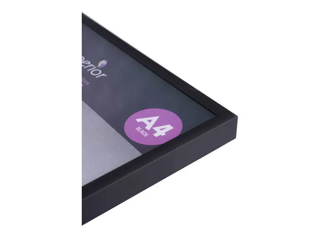 Cadre photo Seco A4 Noir aluminium brossé 11mm