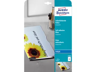 inkjetfolie Avery A4 170micron transparant doos a 10 vel - 1