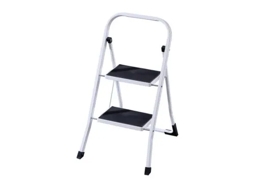 vouwtrapje,2treden m. antislipmatten,HxBxD 815x465x550mm,wit,staal