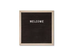 Letterbord Zwart 30x30cm met houten lijst