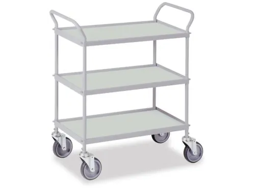 Universele Wagen 150kg Lxb 785x425mm 3 Etages Met Beugel Zilvergrijs