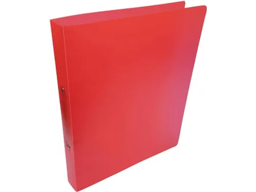 ringmap, voor ft A4, uit PP, 2 ringen van 25mm, transparant rood